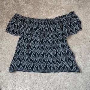 Off the shoulder print top